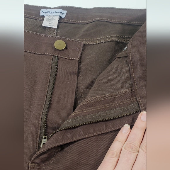 FeelGoodStore Basic Brown Jeans - Picture 3 of 6